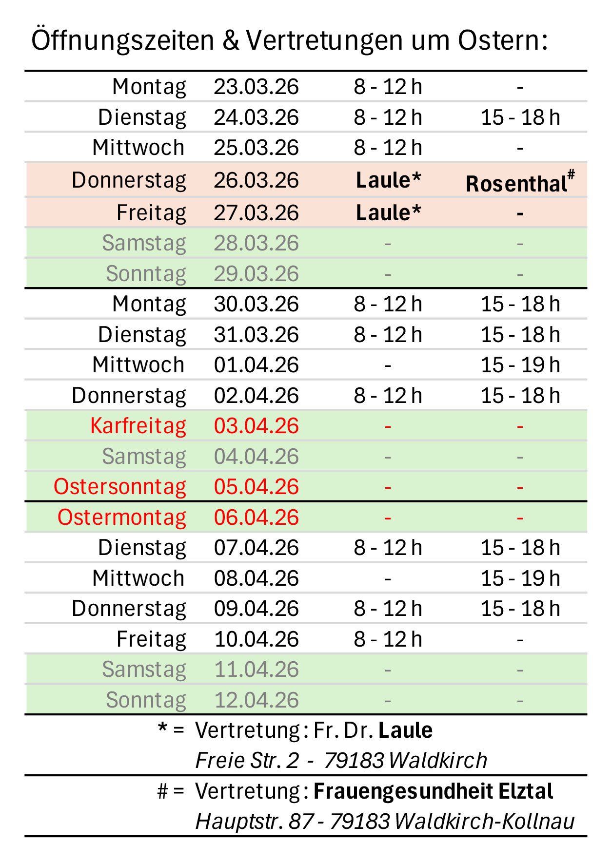 Öffnungszeiten 03 / 04_2026
