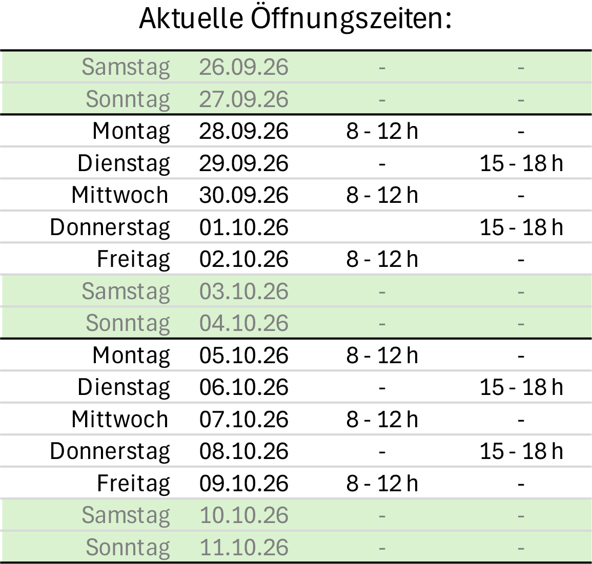 Öffnungszeiten 08_2026
